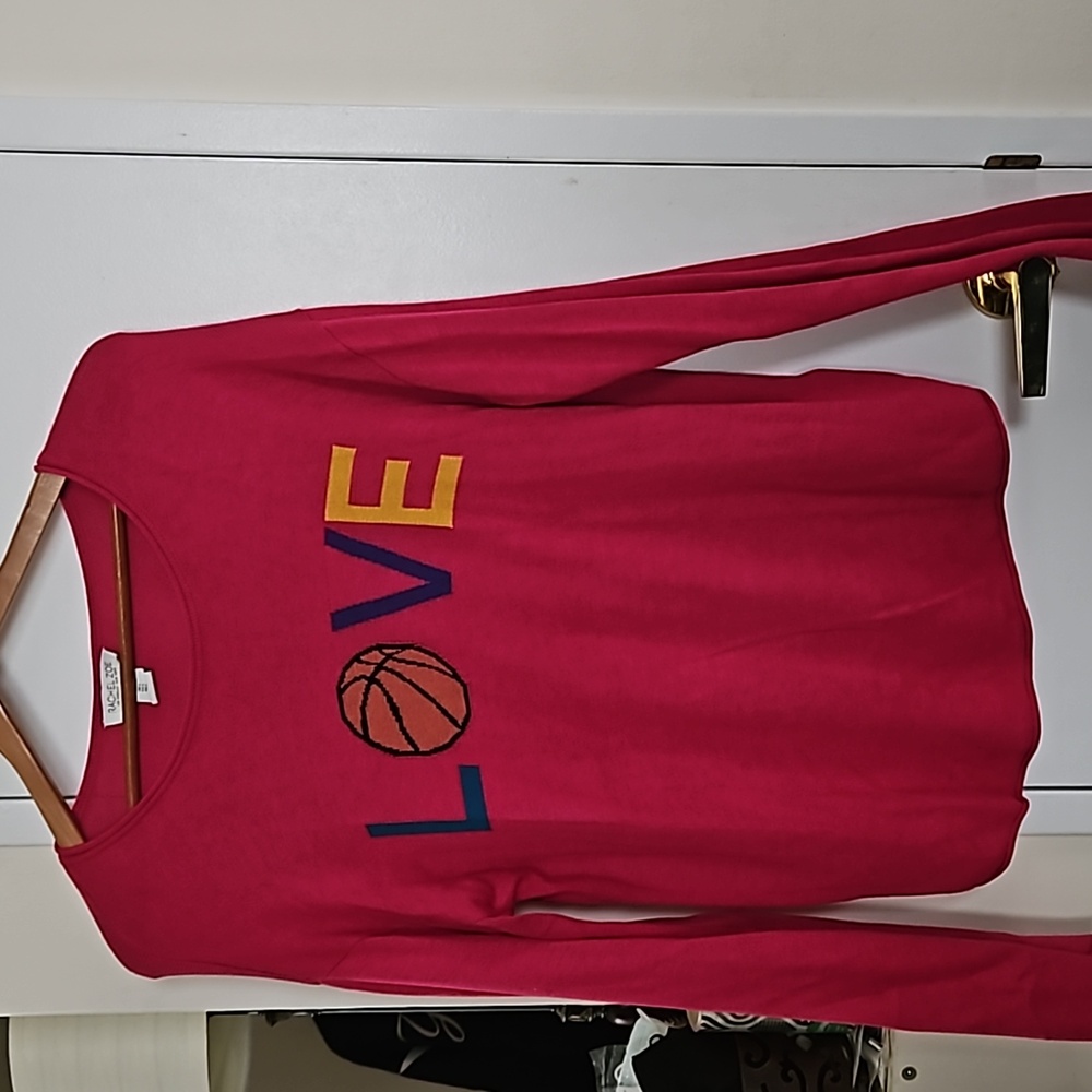 Rachel Zoe Red Love Sweater Size Large